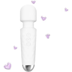 Upgraded Back Muscle Massager - Multiple Speeds and Modes Powerful and Portable Mini Massager to Relieve Aches and Pains (White)