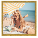 Wood 20x20 Frame Gold, Ornate Natural 20x20in Poster Picture Frame, Modern Golden 20 x 20inch Gallery Wall Photo Frame with HD Plexiglass, Horizontal Vertical Wall Mounting Display 1pcs