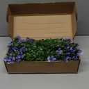 XccJLYB Artificial Flowers Outdoor UV Resistant Fake Plants, 12 Bundles Silk Daisy in Pots for Porch Patio Garden, Faux Potted Home Decor for Outside (Blue)