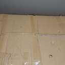 EASYSOUL Modern Glass Coffee Table, 32.68W x 22.44L x 15.75H in, Abstract Round Tea Tables for Living Room Home Office Industrial Cocktail Tables (Log-Clear Glass, 44.88")