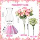54 Pcs Baby Shower Table Decorations Girl Mini Tutu Skirt for Centerpieces