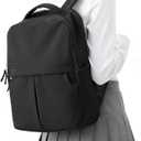 Black Laptop Backpack for Women Men Gym Work Backpack Casual Daypack Backpacks Small Travel Backpack for Traveling on Airplane Lightweight College Teacher Backpacks for Women