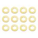 PATIKIL M10x20x1.5mm Flat Washers, 12PCS Brass Automotive Drain Plug Gaskets Flat Ring Oil Crush Washer Spacers for Faucets Garden Bolts Screws Hose, Golden