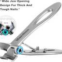 Large Nail Clippers Set, 5-Piece Sharp Toenail and Fingernail Clippers with Nail File, Ideal for Men and Women (Premium, Big Size, Heavy-Duty Design)