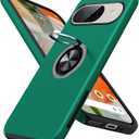 JAME for Google Pixel 9 Case/Pixel 9 Pro Case, Slim Fit Military Grade Shockproof Case with Ring Holder Stand Kickstand Protective Phone Case for Google Pixel 9/9 Pro, Green