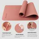 Gruper Yoga Mat Non Slip, Anti-Tear Workout Mat with Carrying Strap and Bag
