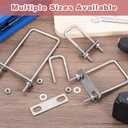 uxcell 2Sets 304 Stainless Steel Square U-Bolts, 2.44" (62mm) Inner Width 6.3" (160mm) Length M8 with Nuts, Frame Plate, Gasket for Automobiles Trailer, Ski Boat, Fishing Boat, Pipelines