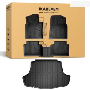Original 2018-2024 Camry FWD Floor Mats & Cargo Liner for Toyota Camry (Not Fit Hybrid) - Custom Fit 1st & 2nd Row TPE Anti-Slip Floor Liners & Trunk Mat - All Weather Floor Mats Car Accessories