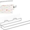 Paper Towel Holder Under Cabinet - Kitchen Roll Paper Towel Holder, Tissue Hanger Organizer Rack Wall Mount for Kitchen Under Cabinet Over Door, Bathroom, Sink, Pantry, Stainless Steel, Silver, 1 Pack