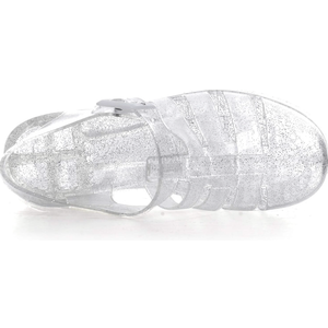 Women Crystal Jelly Sandals Summer Women Rain Boots Retro Slingback Strappy Heels/Flat Sandals For Women, Size 8M