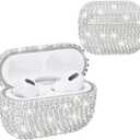 H Bling Diamond Airpods3 Case Cover Protective Airpods Charging Cases Hard Carrying Case Accessories for Airpods3 (AirPods Pro)
