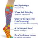 Nurse Yard Compression Socks for Nurses - Women & Men - 20-30mmHg Graduated Compression, Zero-Toe Compression, For Medical Staff, Nursing, Athletic Support Such As Running, Cycling, Hiking - 1 Pair, Size: XX-Large