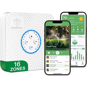 ImoLaza 16-Zone Indoor Smart WiFi Sprinkler System Controller, Easy Install Irrigation Timer for Lawn & Garden, Water-Saving Automatic Sprinkler Timer/Controller with Mobile App, Compatible with Alexa