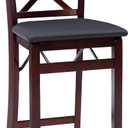 Linon Triena X Back Folding Counter Stool, Brown