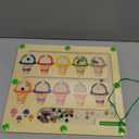 Magnetic Color & Number Maze - Montessori Wooden Color Matching Learning Counting Puzzle Board - Toddler Fine Motor Skills Toys for Boys Girls 2 3 4 Years Old