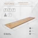 Natural Pine Floating Shelves - Bathroom & Bedroom/Living Room - Set of 2 (36x6.7x1.2 inch)