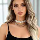 Ombre Highlight Brown Platinum Blonde Lace Front Wig Pre Plucked 18 Inch Medium Length Wavy Glueless Mixed White Dark Brown HD 13x4 Synthetic Lace Front Wigs for Women
