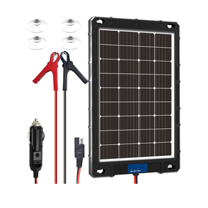 20W 12V Solar Panel Kit with Upgraded Controller for Car, RV, Motorcycle, and Marine Applications