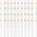 YOROXRG 100Pack White Taper Candles, 7-8 Hours Burn Time, Unscented, Smokeless and Dripless, 0.75 x 10 Inch Dinner Candle Set for Household, Wedding, Party and Home Dcor Candlesticks
