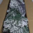 JMFFL 6ft White Artificial Christmas Tree, Christmas Pine Tree for Home Party Christmas Decorations with 600 Branches and Two-Color Decorative Flowers Decorative Balls