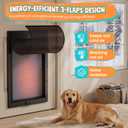 3-Flaps Plastic XL Dog Door for Door, Pets Up to 220 lb, XLarge