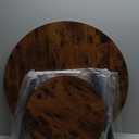 Round Coffee Table, 2-Tier Circle Coffee Table with Storage, Modern Wood Round Center Table, for Living Room, Small Space, Home Office, Easy Assembly, Rustic Brown