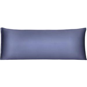 uxcell Satin Body Pillow Case, Slate Gray Silky Body Pillowcases for Hair and Skin, 21x54 Long Pillow Covers with Zipper Closure