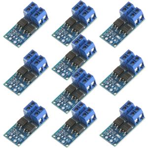 10PCS DC 5V-36V 15A(Max 30A) 400W Dual High-Power MOSFET Trigger Switch Drive Module 0-20KHz PWM Adjustment Electronic Switch Control Board Motor Speed Control Lamp Brightness Control