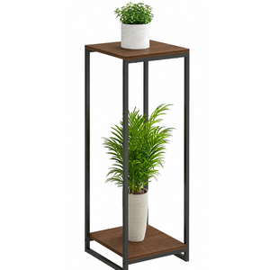 34" Tall Plant Stand Indoor, 2-Tier Modern Plant Shelf, Corner Flower Pot Holder Organizer for Living Room Balcony Patio Garden