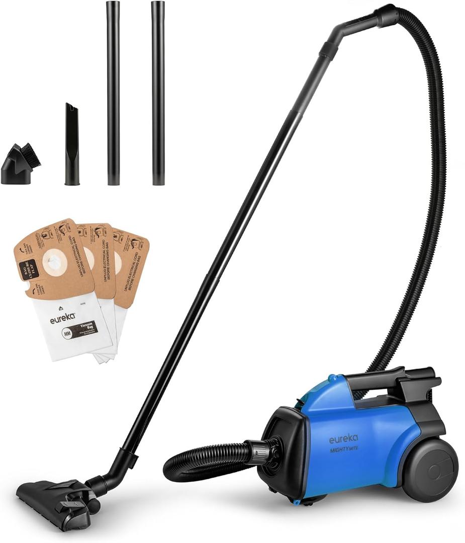 Eureka Bagged Canister Vacuum Cleaner, 3670H w/ 2bags, 3670h-blue