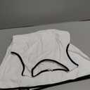 Fisoew Women's Workout Tennis Dress with Built-in Bra & Shorts Pockets Sleeveless Crewneck Golf Athletic Mini Dresses (Large, White)