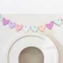 Paper Heart Garland Pre-Strung (No DIY!) Conversation Heart Garland Pastel Valentines Decor, 11 Foot Paper Banner for Galentines, Baby Showers, Weddings, and Valentines Day Decorations