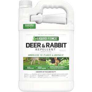 Liquid Fence Deer And Rabbit Repellent Ready-To-Use, Apply Year-Round, 1 Gallon