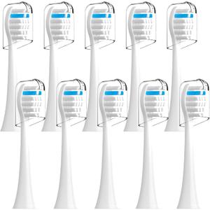 Toothbrush Heads Replacement Compatible with TAO Clean Electric Toothbrush, White, 10 Pack