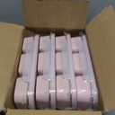 4 Pack Stainless Steel Snack Container for Adults 3-compartment Leak-proof Lunch Box for Work, Travel 10.6 x 4.1 x 2 Inch Stackable Reusable Metal Bento Box(Pink)