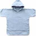 Hooded Poncho Towel for Toddler Boy & Girl - 100% Soft Organic Cotton, Absorbent, Breathable, Lightweight. Ideal for Bath, Pool, Beach 2-3T (Blue, 2-3T)