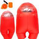 astronaut costume inflatable costume Funny Halloween Spacesuit Party School Masquerade Game Fans (Kids (100-155cm), Red)