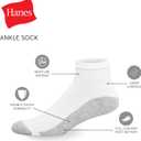 13 x Hanes Men's Double Tough Socks, Crew and Ankle Moisturing Wicking Socks, Black & White, Multi-Packs (M)