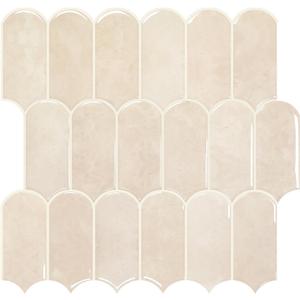 Vamos Tile Upgraded Thicker Design Peel and Stick Backsplash Tile, 10-Sheet Pinkish Beige Marble with Beige Grout Self Adhesive Vinyl Wall Tiles, Stick on Backsplash for Kitchen, Bathroom, RV, Pantry