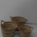 Set Of 3 Baskets For Home 43x12, 38x10, 30x9