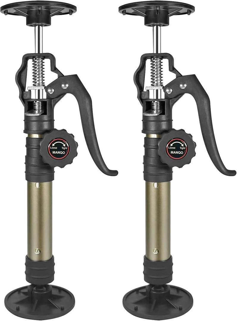 MANQO Cabinet Jacks for Installing Cabinet 3rd Hand Support System Adjustable Support Pole,Extends from 12.60 inch to 23.62 inch,Supports up to 156 lbs for Drywalls 2Pcs Set (Patent Design)