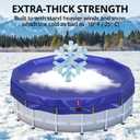 QH.HOME 24 ft Round Winter Pool Cover Extra Thick Above Ground Pool Cover with Fast Tightening Patented Ratchet, Tear and UV Resistant Swimming Pool Cover
