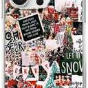 Winter Merry Christmas Case for iPhone 16 Pro Max,Christmas Aesthetic Collage, Trendy Soft TPU Bumper Cover Case for iPhone 16 Pro Max