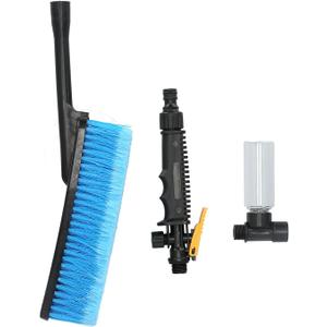 Car Wash Brush with Hose Attachment, Easy Car Cleaning Tool for Auto Truck SUV RV Boat - Car Washing Brush with Soap Dispenser for Multi-Purpose Use and Quick Cleaning