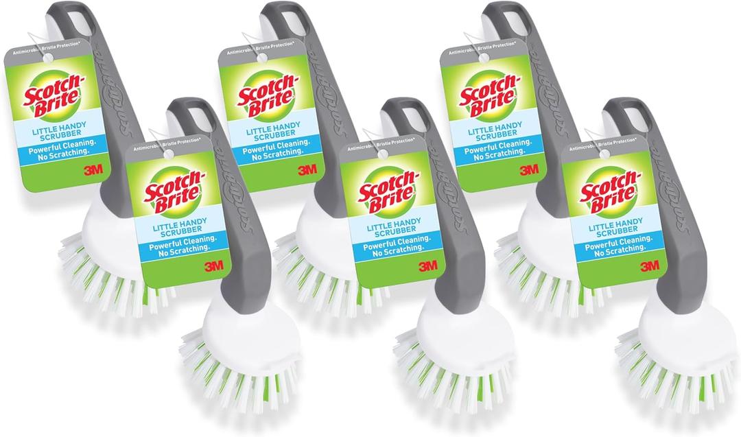 Scotch-Brite Little Handy Scrubber Brush, Small & Versatile Cleaning Tool with Long Lasting Bristles, 5 Scrub Brushes