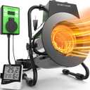 Greenhouse Heater with Thermostat, 1500W Outdoor Heater with Fast Heating, Overheat Protection, Grow Tent Heat for Greenhouse, Garden, Flower Room (Silver)