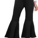 GUOLEZEEV Womens Cropped Pants Elastic Waist Pull On Capris Pants Casual Basic Capri 2024 Summer Pants (Large)