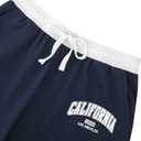 SOFIA'S CHOICE Women's Low Waisted Drawstring Sweatpants Color Block Long Pants with Pockets Blue-GD3 X-Large (Blue, XL)