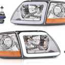 CNNELL LED Headlight Fit F150 1998-2002/Ford F250 1998-1999