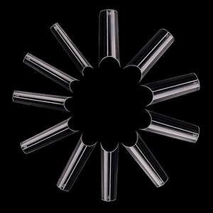 FITDON 550pcs C Curve Long French False Nail Tips, Clear Half Cover Acrylic Fake Nails for Nail Salons and DIY Nail Art